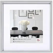 walther design Walther Kunststoffrahmen Steel Style ES440S 40x40cm silber| Preis nach Code NIKOLAUS