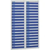 Stumpf Schubladenschrank Serie ESTA, 34 Schubladen enzianblau (34x100mm)