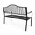 Lemodo Gartenbank 147 x 49 x 96 cm Schwarz