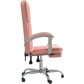 vidaXL Bürostuhl mit Liegefunktion Kunstleder Rosa
