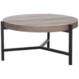 Beliani Couchtisch Schwarz, Hellbraun, 70x42x70 cm, Wohnzimmer, Wohnzimmertische, Couchtische