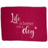 David Fussenegger Hundedecke 'life is better' 70 x 90 cm Pink