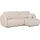 s-style möbel ECKSOFA Candy mit Schlaffunktion Hellbeige Bouclé-Stoff - Ottomane rechts