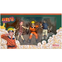 Comansi Naruto Set mit 3 Nicht beweglichen Figuren, Sasuke und Sakura, 10 cm