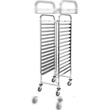 TRIZERATOP Carrello di trasporto per teglie da forno 15x 400x600mm 470x620x1700mm acciaio inox