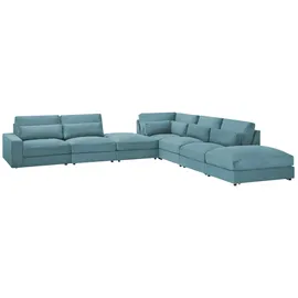 Sofa.de Ecksofa Branna ¦ türkis/petrol ¦ Maße (cm): B: 412 H: 88 T: 386.0