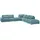 Sofa.de Ecksofa Branna ¦ türkis/petrol ¦ Maße (cm): B: 412 H: 88 T: 386.0