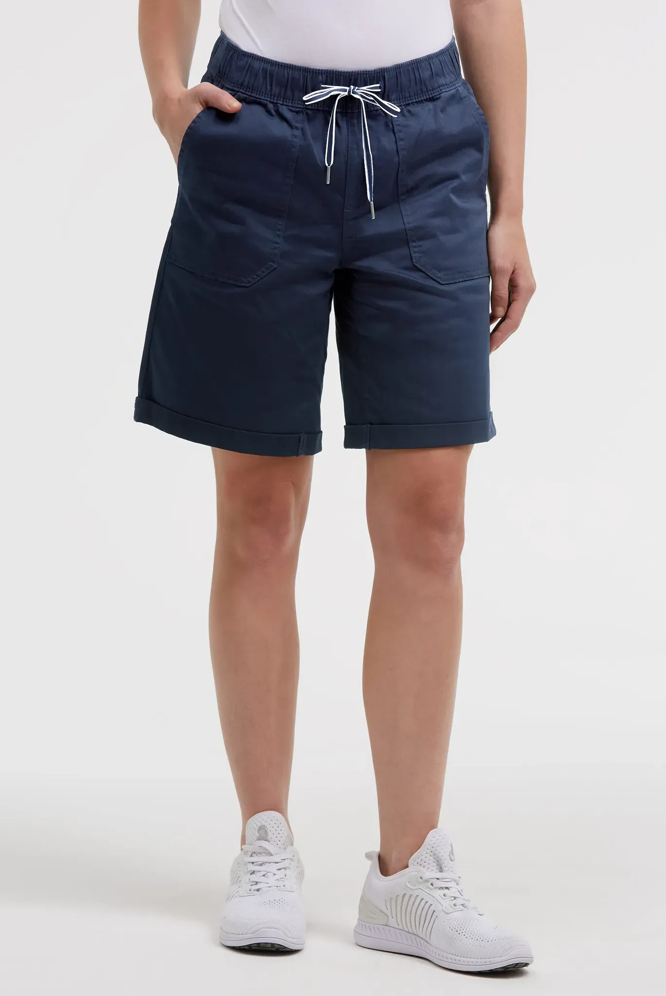 Relax-fit-Jeans SOCCX, Damen, Gr. 33, blau navy, Denim/Jeans, Material: 98% Baumwolle, 2% Elasthan, unifarben, relaxed fit, Jeans, mit Elastikbund
