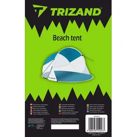 TRIZAND Pop up Strandmuschel Strandzelt Zubehör Tragetasche UV Schutz Windschutz Wurfzelt 2-3 Personen 20974 - Blau