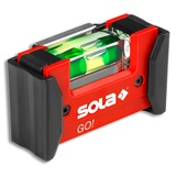 Sola GO! CLIP - Mini-Wasserwaage aus glasfaserverstärktem Kunststoff - Sola Wasserwaage klein für Elektriker - kleine Pocket-Wasserwaage - mit Gürtelklemme