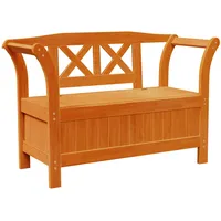 VidaXL Gartenbank mit Stauraum Akazie 119x76x44 cm Massivholz Kiefer