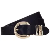 B.belt Gürtel Leder 25mm schwarz 85