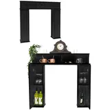 Dune Design Kaminumrandung 107x18x100cm Schwarz