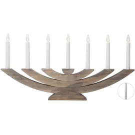 Star Trading Fensterleuchter Navida 7-flammig braun