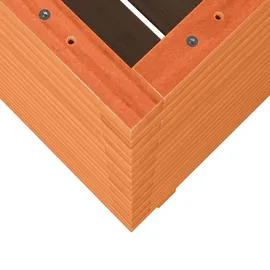 vidaXL Pflanzkübel Wachsbraun 50x50x72 cm Massivholz Kiefer