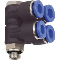 Riegler L-Mehrfachverteiler 4-fach drehbar G 1/4 Ø 8mm