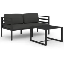 vidaXL Garten-Lounge-Set 3-tlg. anthrazit
