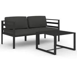 vidaXL Garten-Lounge-Set 3-tlg. anthrazit