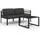 vidaXL Garten-Lounge-Set 3-tlg. anthrazit