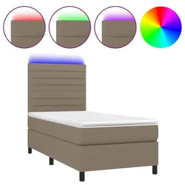 vidaXL Boxspringbett 100 x 200 cm Taupe