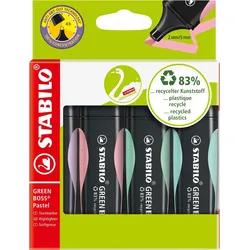 STABILO Textmarker Green Boss Pastel Etui VE=5x4 Stifte