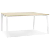 KADIMA DESIGN Schreibtisch Holzwerkstoff & Metall | 140x140 cm