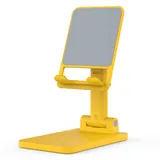 Handy-Ständer Verstellbare Desktop-Handy-Pad-Halterung Universal-Tisch-Handyhalterung mit rutschfester Matte Faltbar & Tragbarer Tablet-Ständer Unterstützung Schreibtisch Handyhalterung Ständer, Gelb