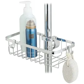 Wenko Duschablage Floresta eckig Metall Silber 6 cm