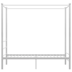 vidaXL Himmelbett Weiß Metall 90x200 cm