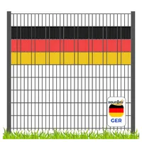 Zaunzu Sichtschutzstreifen Deutschland für Doppelstabmatten Volle Streifenbreite GELOCHT