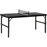 sportnow Mini Tischtennisplatte klappbar Schwarz