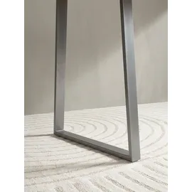 KADIMA DESIGN Bürotisch Massivholz Baumkante Industrial 180x90 cm Akazie XXL mit Chromgestell Goldbraun Handarbeit Tarn Kollektion Kadima Design