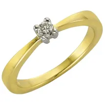 Diamonds by Ellen K. Ring 375/- Gold Brillant 0,10ct.