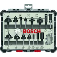 Bosch Fräser-Set 1/4 Zoll-Schaft 15-teilig