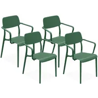 Konsimo® Gartenstuhl, Grün, Kunststoff, 57x84x55.5 cm, Gartenmöbel, Gartenstühle, Gartenstühle