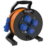 PCE 9350212-p Kabeltrommel XREEL 310 4xSSD IP68 nat 50m 3G2,5 H07BQ-F orange K2 IP54 9350212p