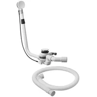 Duravit Ab-/Überlaufgarnitur Quadroval Bowdenzug 72,5cm, d 5,2cm, m Bodenz,