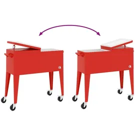 vidaXL Kühlwagen mit Rollen Rot