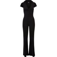 URBAN CLASSICS Ladies Velvet Jumpsuit in Schwarz, Größe 5XL