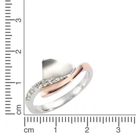 ZEEme Silber 925 zweifarbig mit Zirkonia weiß Gr.: 52