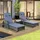 Outsunny Gartenliege Set 3-tlg. grau