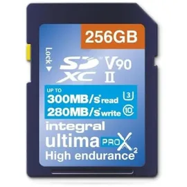 Integral 256GB V90 Bis zu 300MB/s Lese- und 280MB/s Schreibgeschwindigkeit SDXC Professional High Speed Speicherkarte