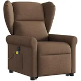 vidaXL Massagesessel mit Aufstehhilfe Stoff 87 x 100,5 x 87 cm Braun