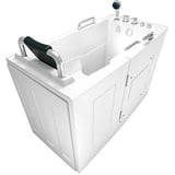 AcquaVapore Sitzwanne Whirlpool Badewanne mit Tür S07WP-C-L 140x76cm