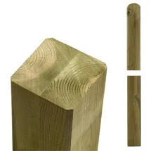 Plus Zaunpfosten 9 x 9 cm 128 cm Natur/Holz