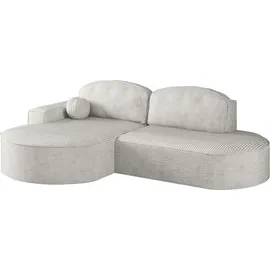 kaiser möbel Ecksofa mit Schlaffunktion und Bettkasten Modena Runden stoff Poso Beige Links - Beige