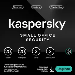 Kaspersky Small Office Security 20 Geräte - 2 Jahre Renewal 20 Geräte + 20 Mobilgeräte + 2 Dateiserver - 2 Jahre