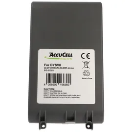 AccuCell 3,0Ah Akku passend für Dyson V8 Li-Ion Akku Volt max. 66,6Wh