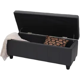 berlinlodge Sitzbank Truhenbank Grau 114 x 45 x 45 cm