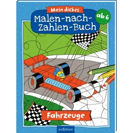arsEdition Mein dickes Malen-nach-Zahlen-Buch – Fahrzeuge